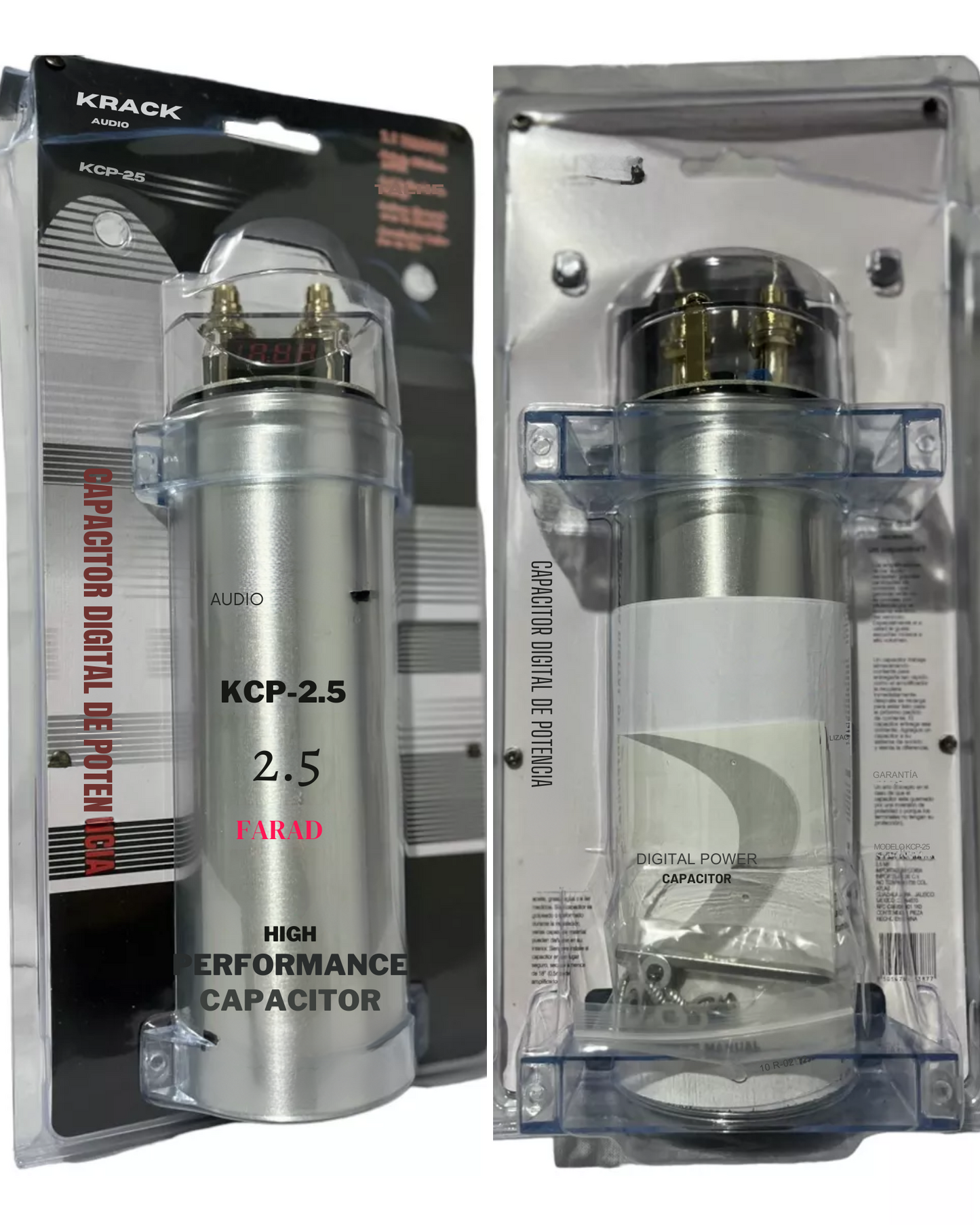 Capacitor de Auido Automotriz 2.5 Faradios KCP-2.5