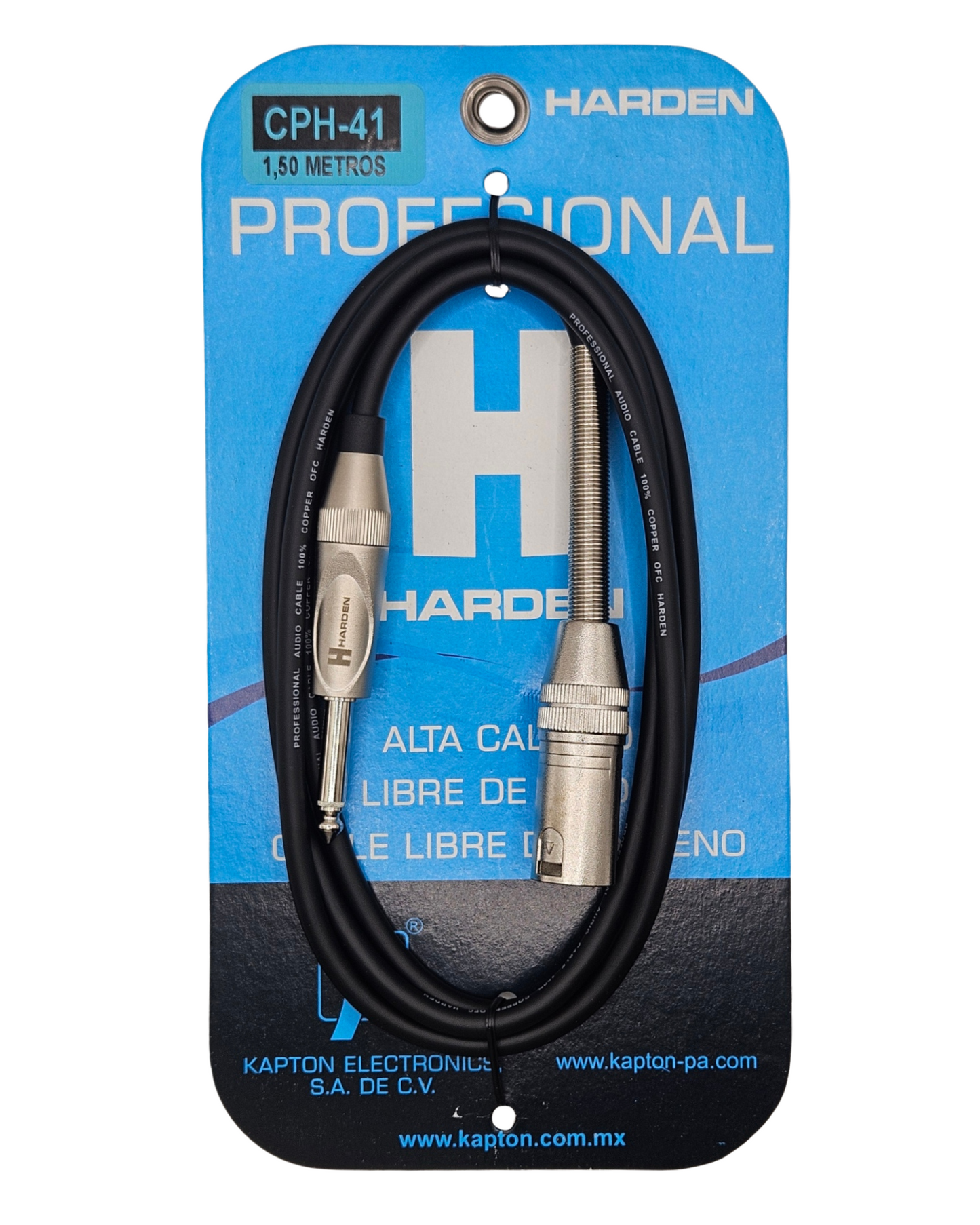 CPH-41 Cable de Audio Plug Cannon XLR Macho a Plug 6.3 1.5m