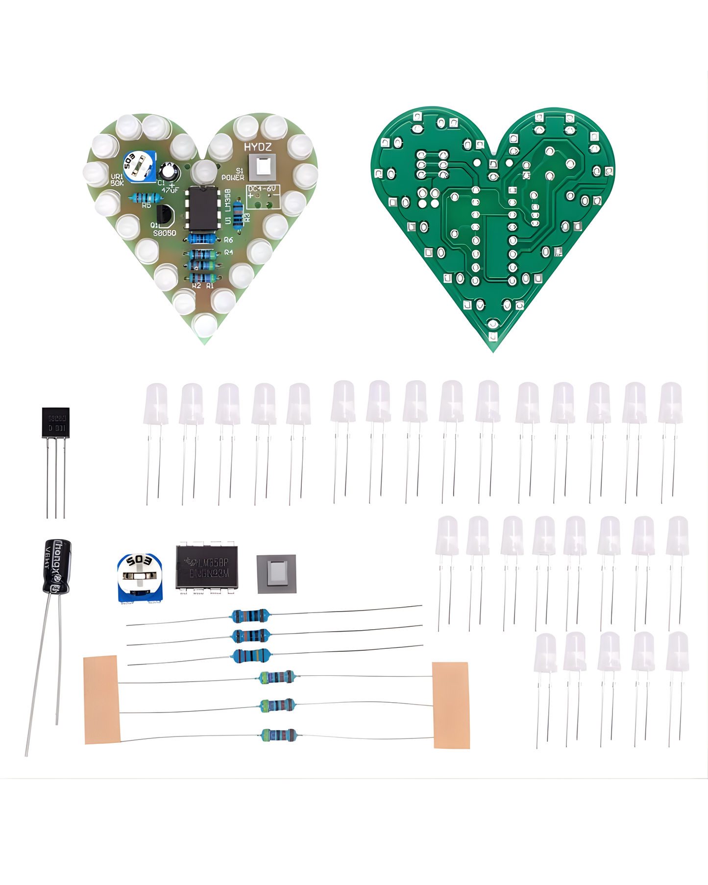 Kit Corazon Led DIY | Kit escolar para armar corazon LED
