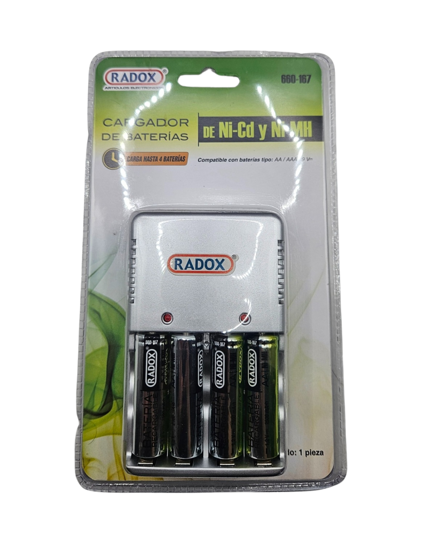 660-167 Cargador de Pilas AA AAA y 9v | Proximamente descontinuado