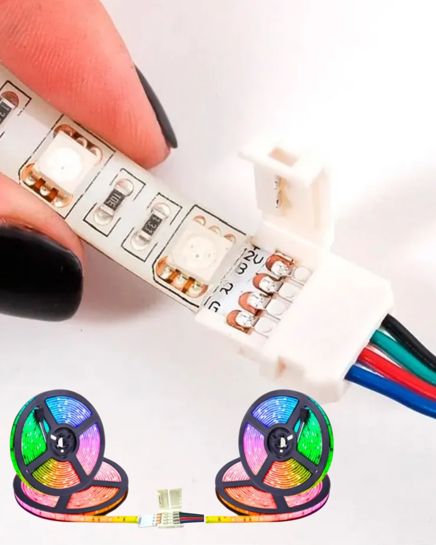 Cople con Cable Para Tira de LED RGB