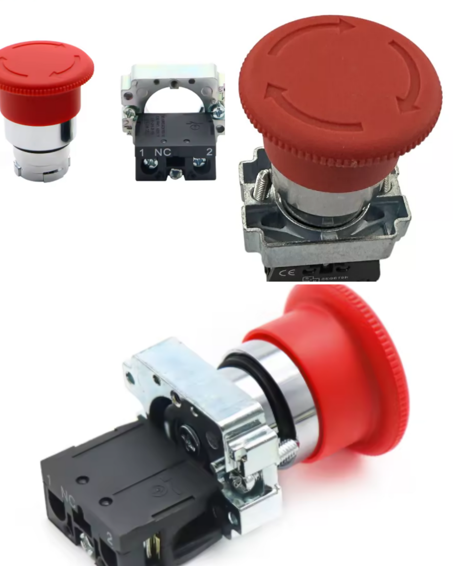 Boton paro de emergencia 40mm | Bloqueo giratorio