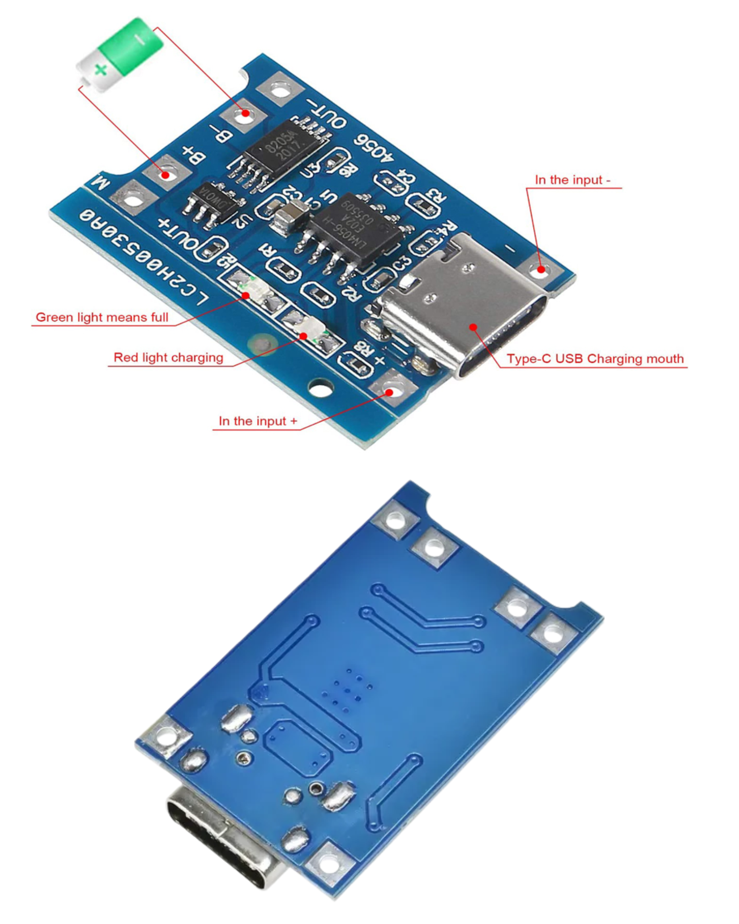 Balanceador BMS 1S Type C Para Carga de Baterías de Litio | TP4056 con Protección Dual Tipo C