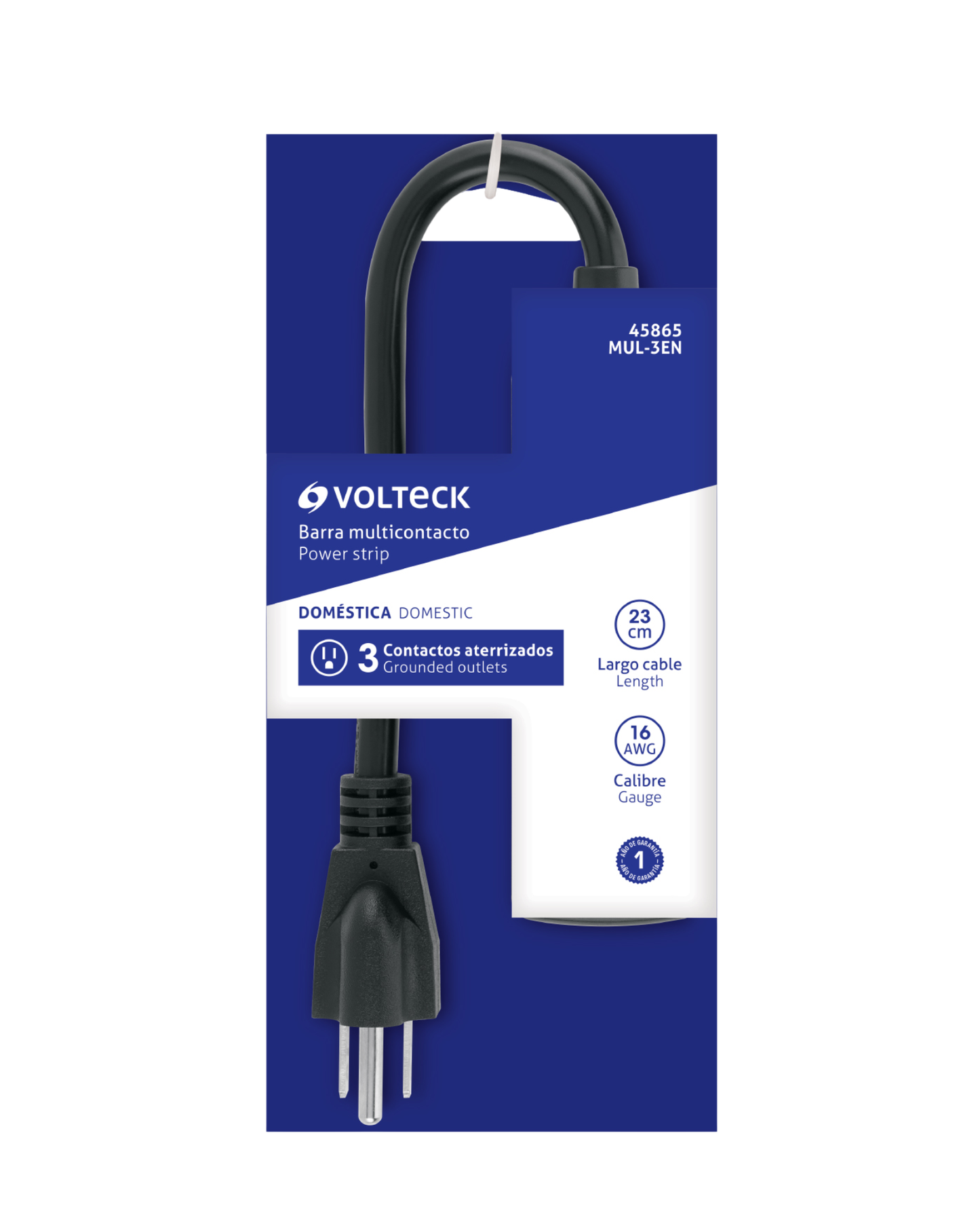 Mini Multicontacto Doméstico de 3 Entradas 45865