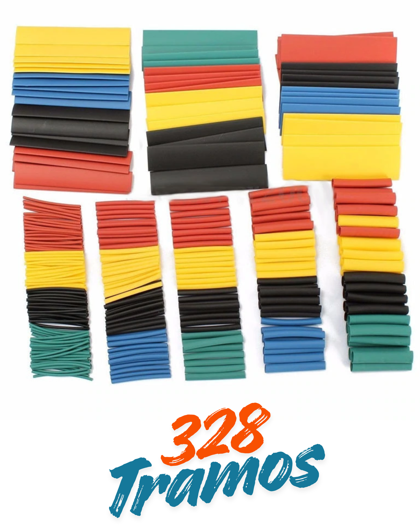 Bolsa de thermofit 8 diferentes medidas | 328 tramos de diferentes colores