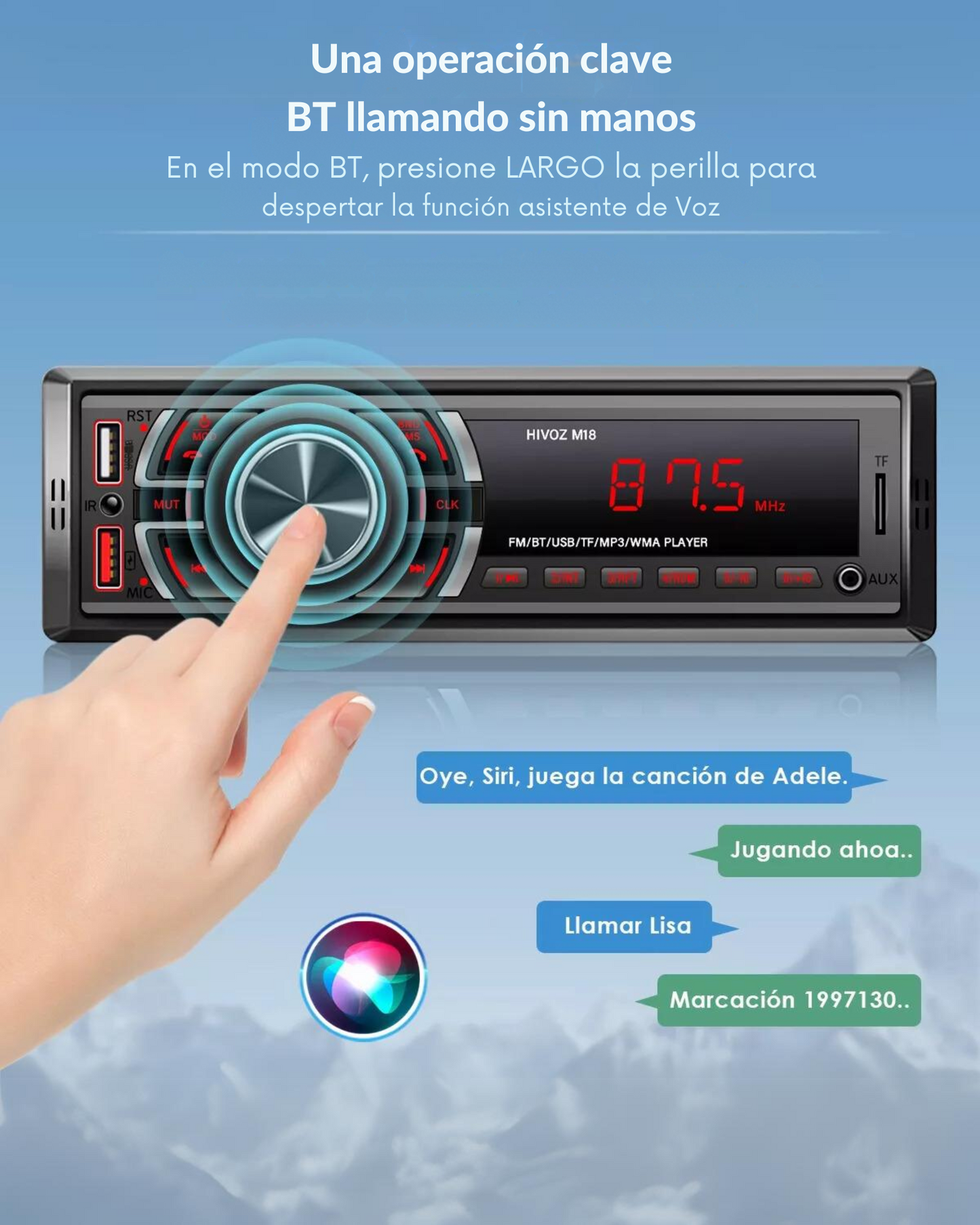 Autoestereo 1 Din MP3 Bluetooth Radio Auxiliar USB SD | Estereo Automotriz sencillo | IT-RA918