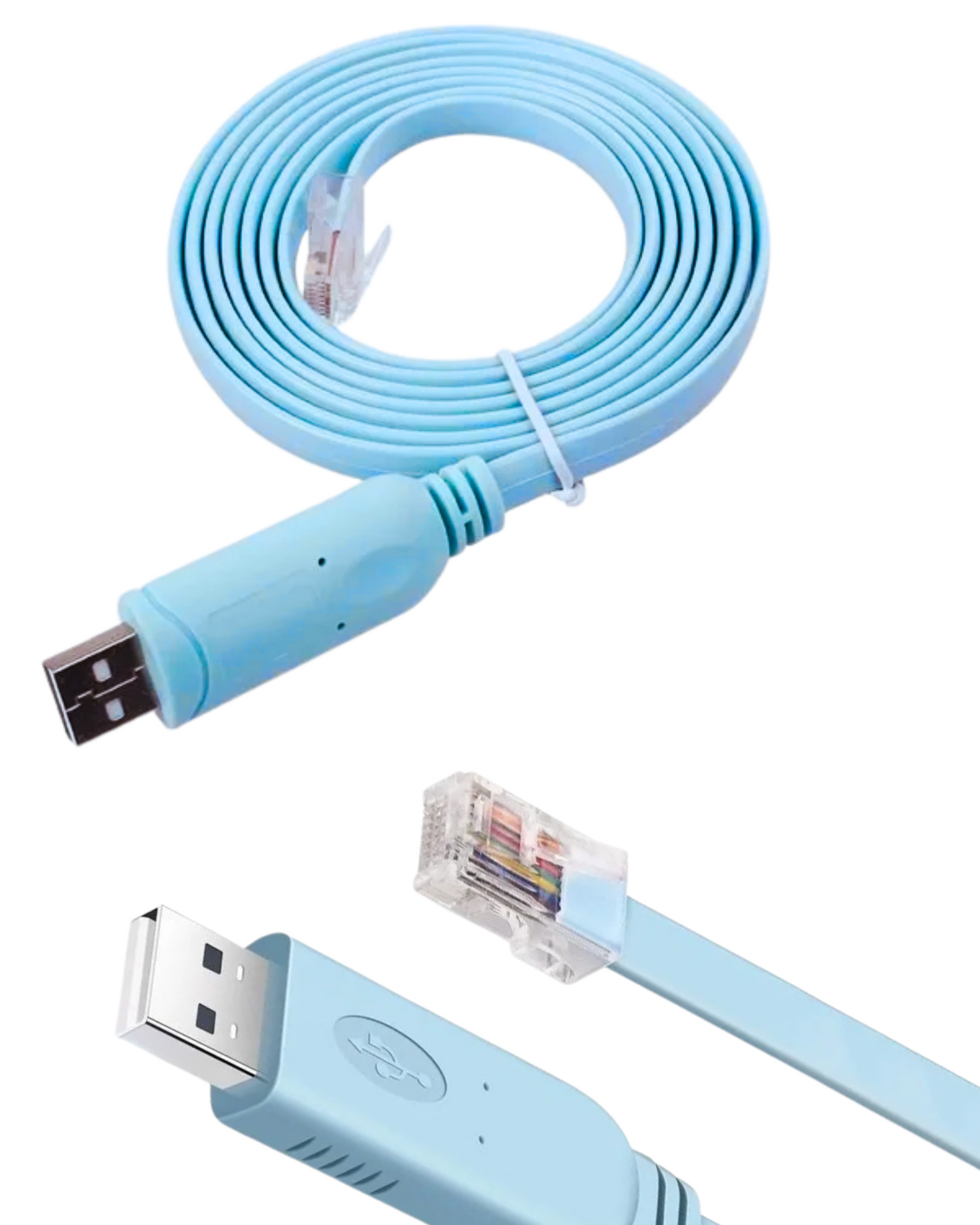 Cable para consola Cisco ethernet a USB | Cable RJ45 macho a USB macho CAT5