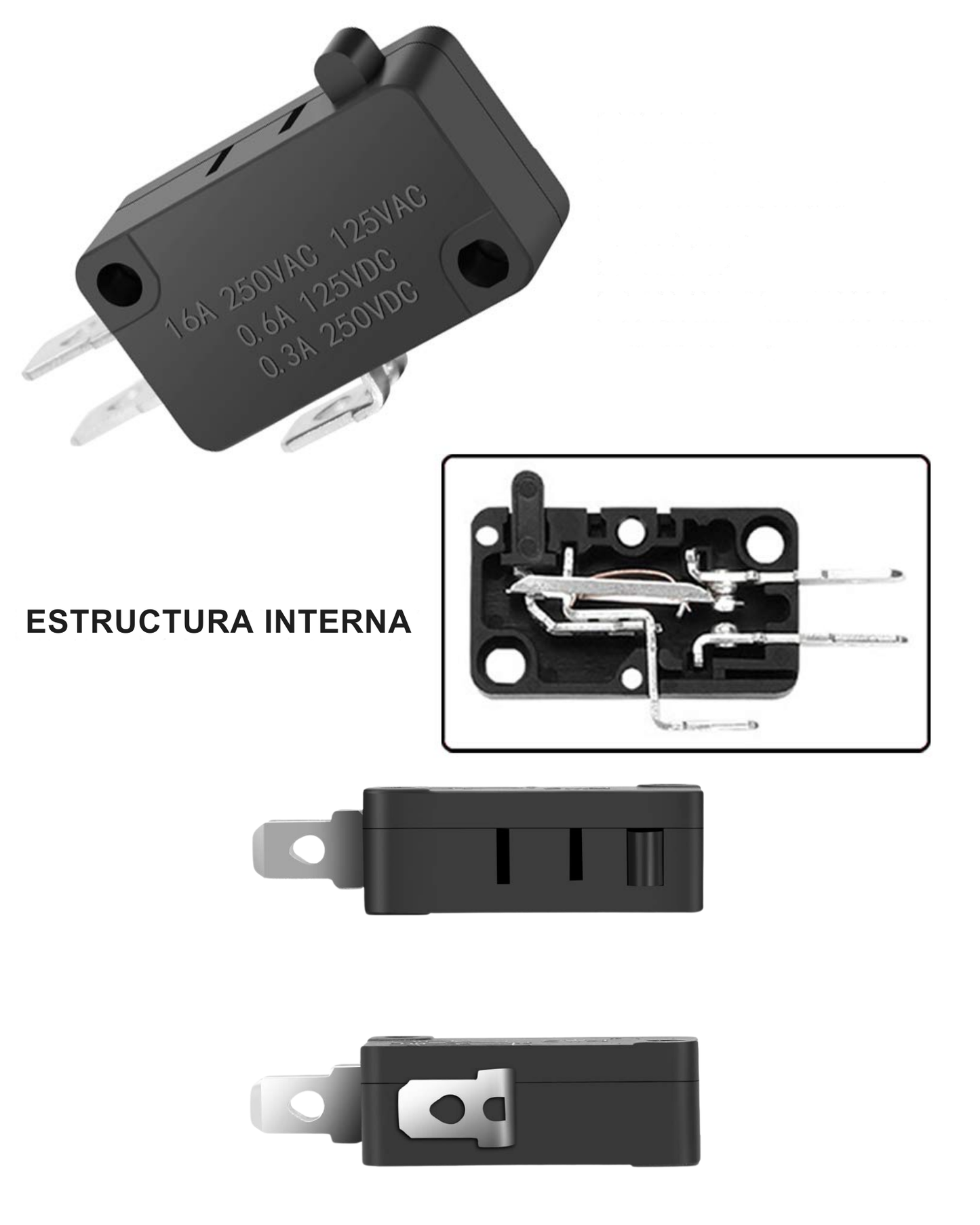 835-378 Switch para Horno de Microondas| Switch de Límite | Final de Carrera | Límit Switch SWI47