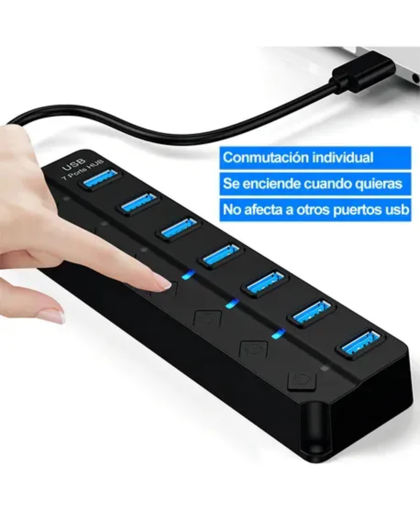 HUB USB 7 Puertos 3.0 | HUB multipuerto USB