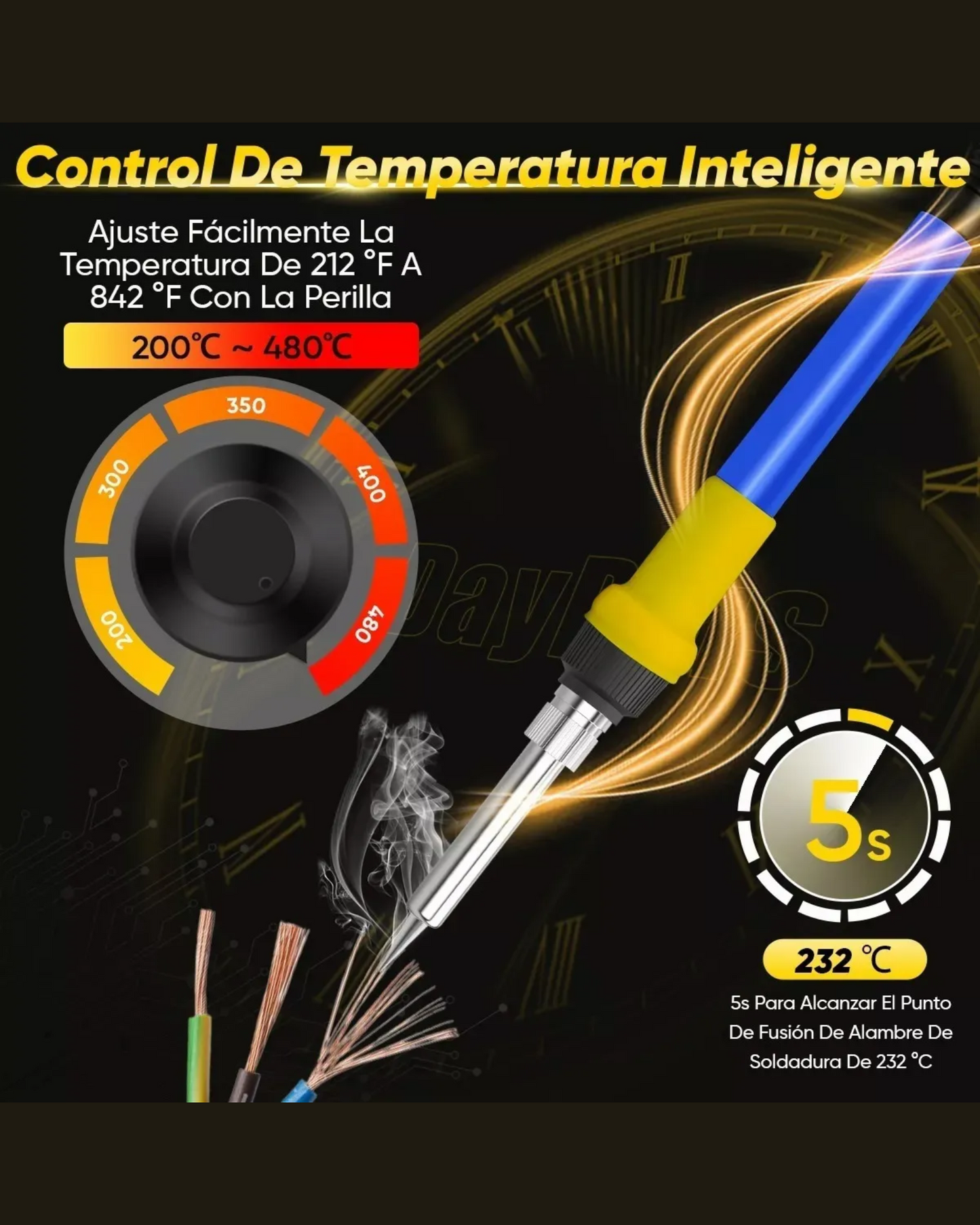 Estación de soldar con cautín y pistola de aire caliente | Estacion de calor 2 en 1