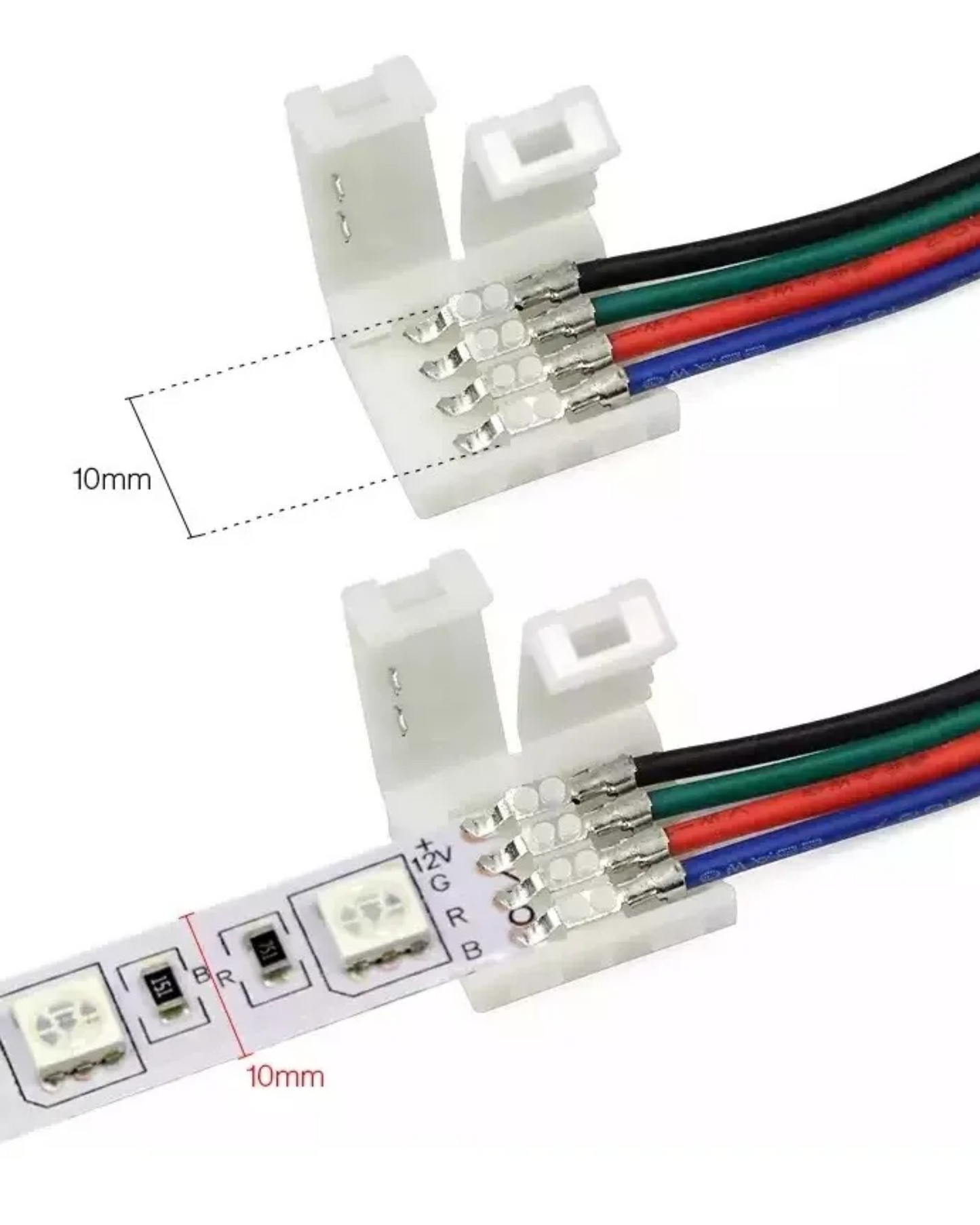 Cople con Cable Para Tira de LED RGB