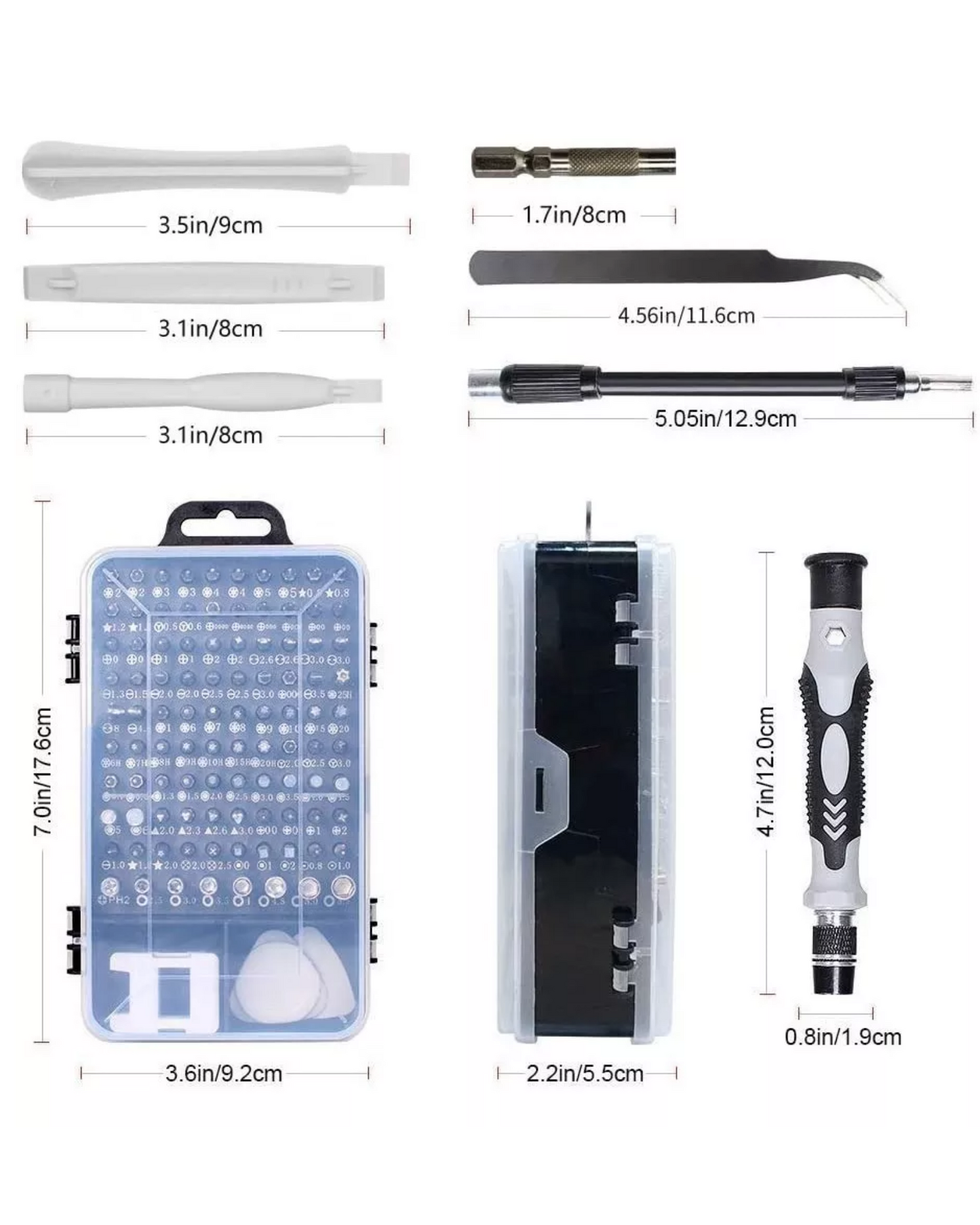 Kit de desarmadores multiusos 115 piezas | Juego de destornilladores de precision