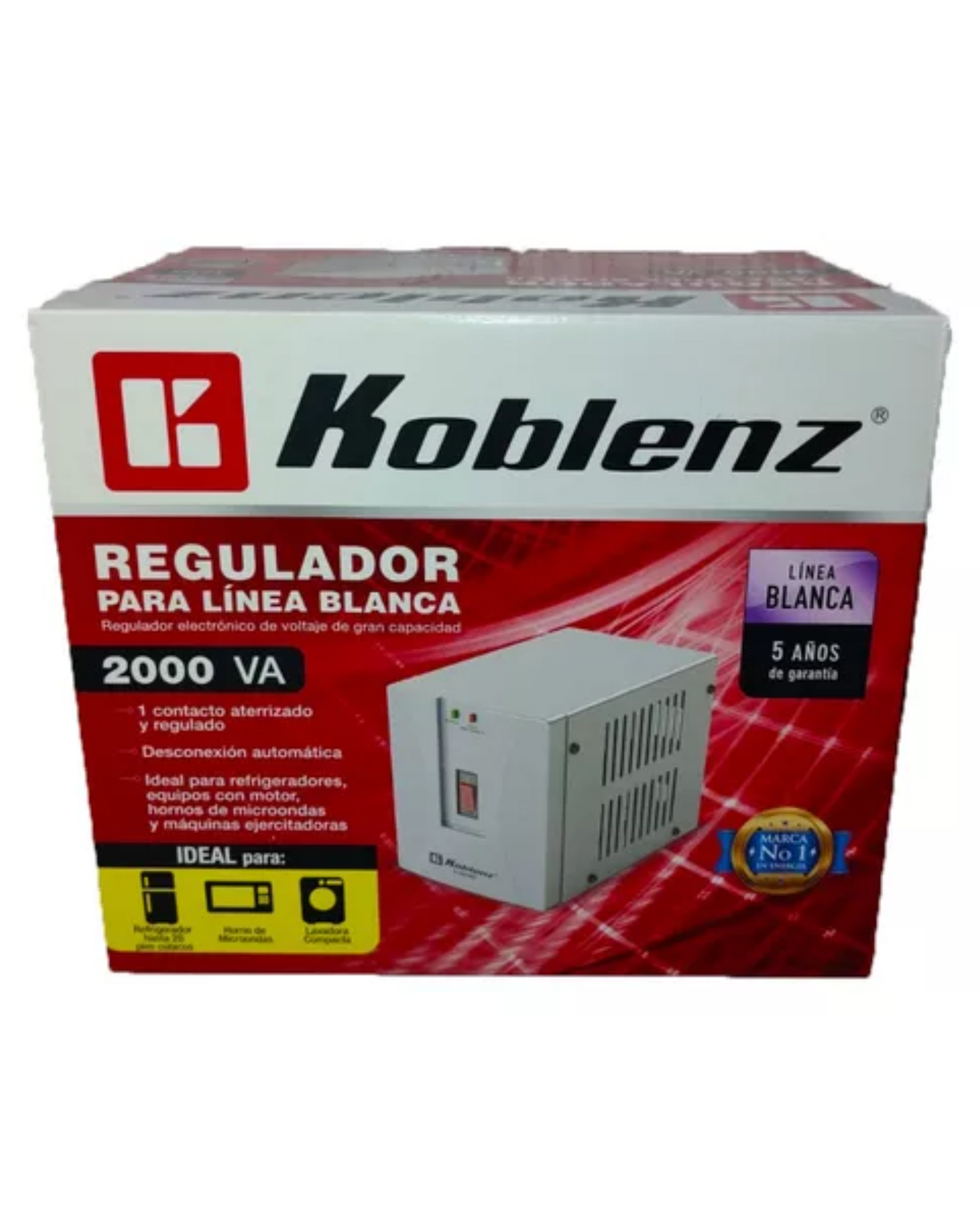 Regulador de Voltaje RI-2002 para Linea Blanca, Refrigerador y Lavadora