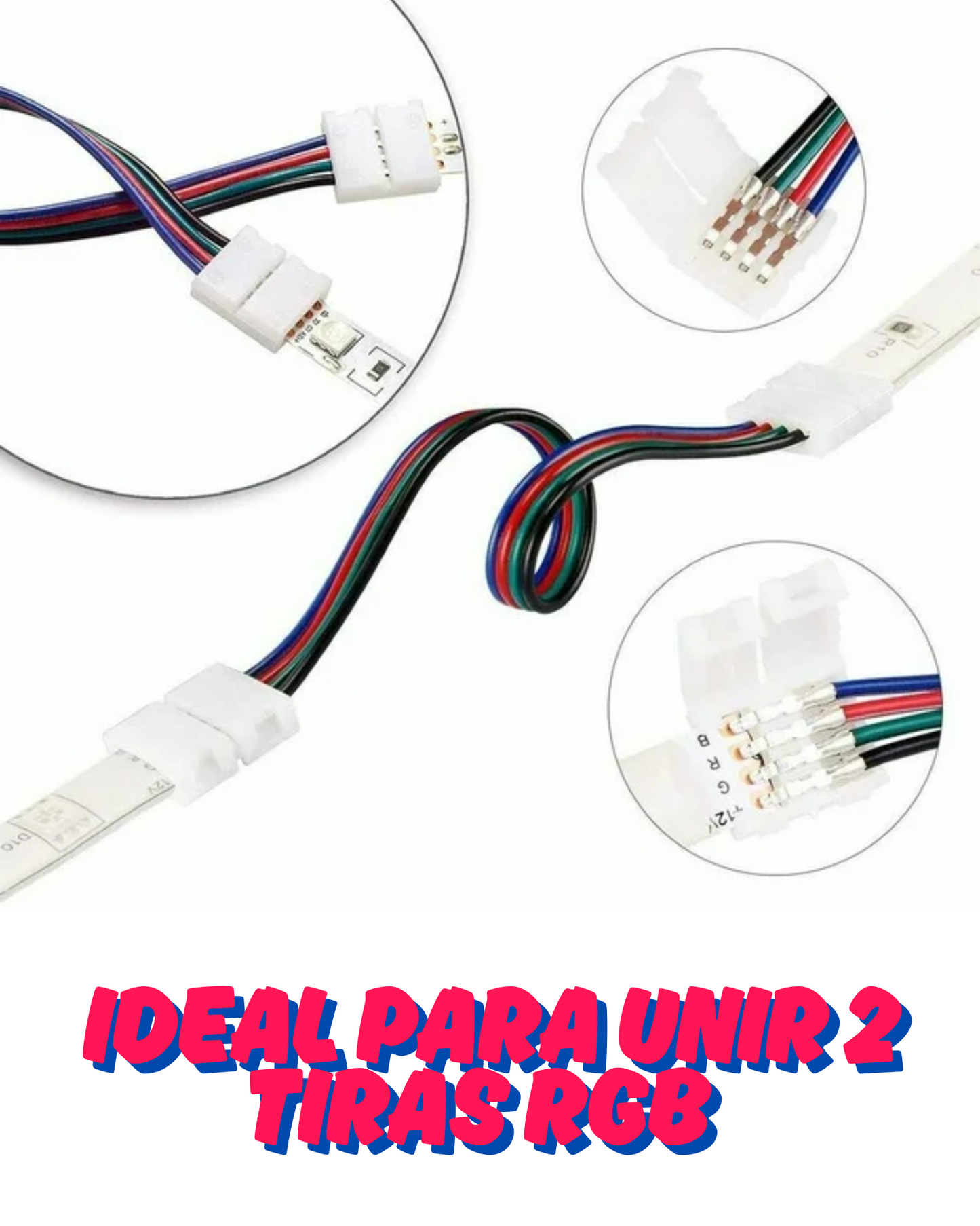 Cople con Cable Para Tira de LED RGB