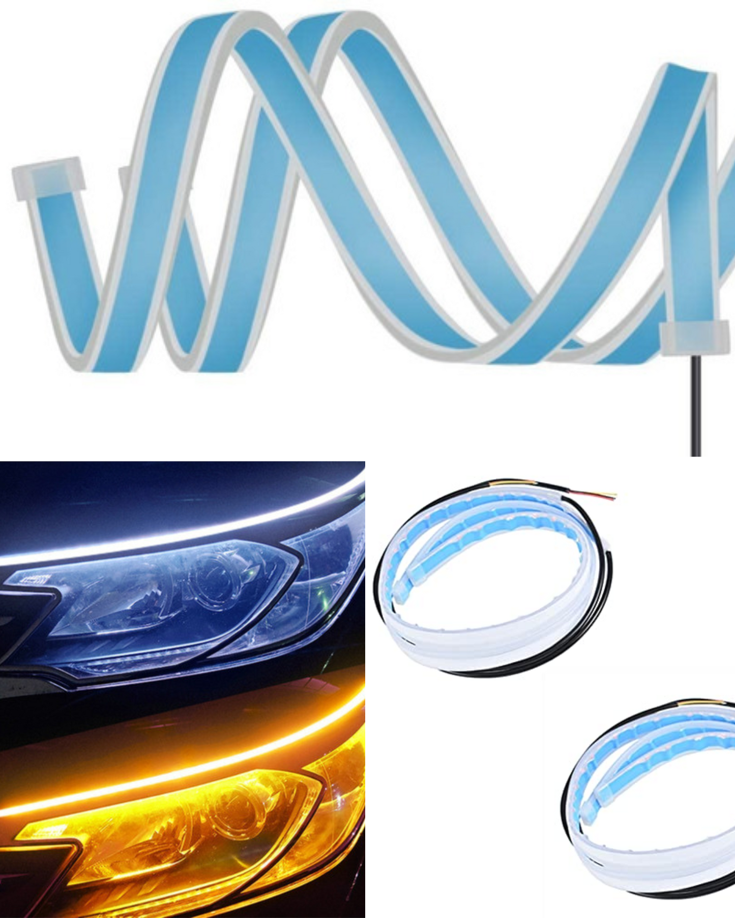 Tira de LED DRL Direccionales para Faros de Coche 30cm