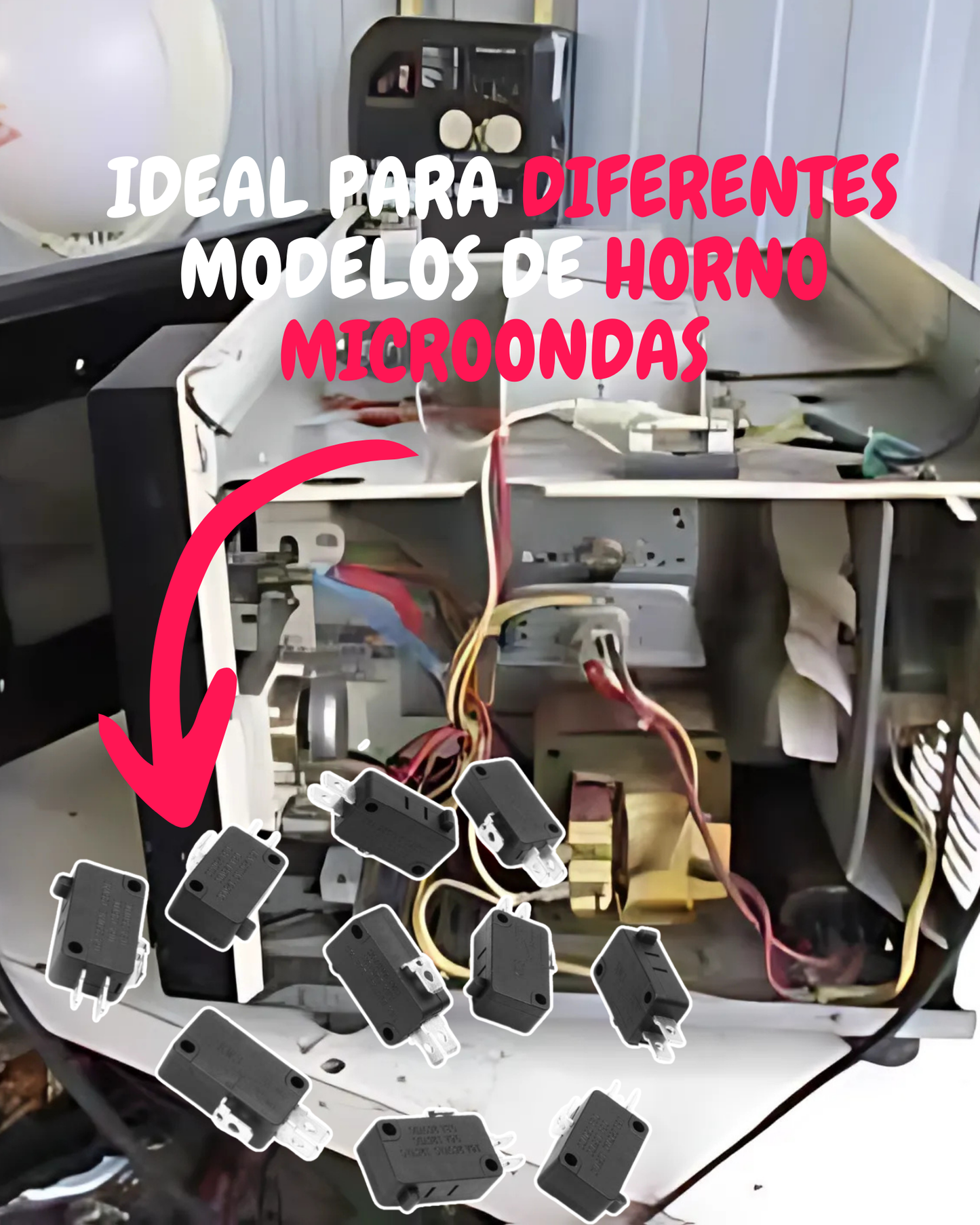 835-378 Switch para Horno de Microondas| Switch de Límite | Final de Carrera | Límit Switch SWI47