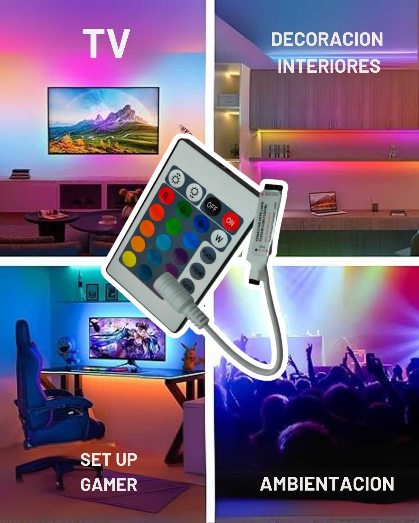 Controlador Para Tira de LED RGB con Control