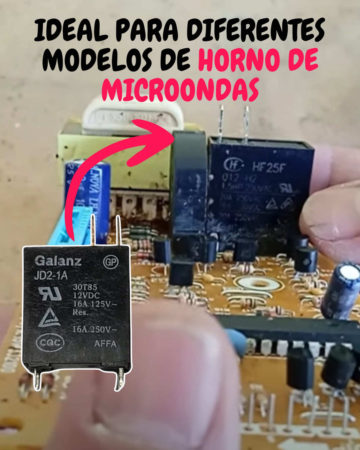 Relevador de Horno de Microondas | Relevador 12V DC