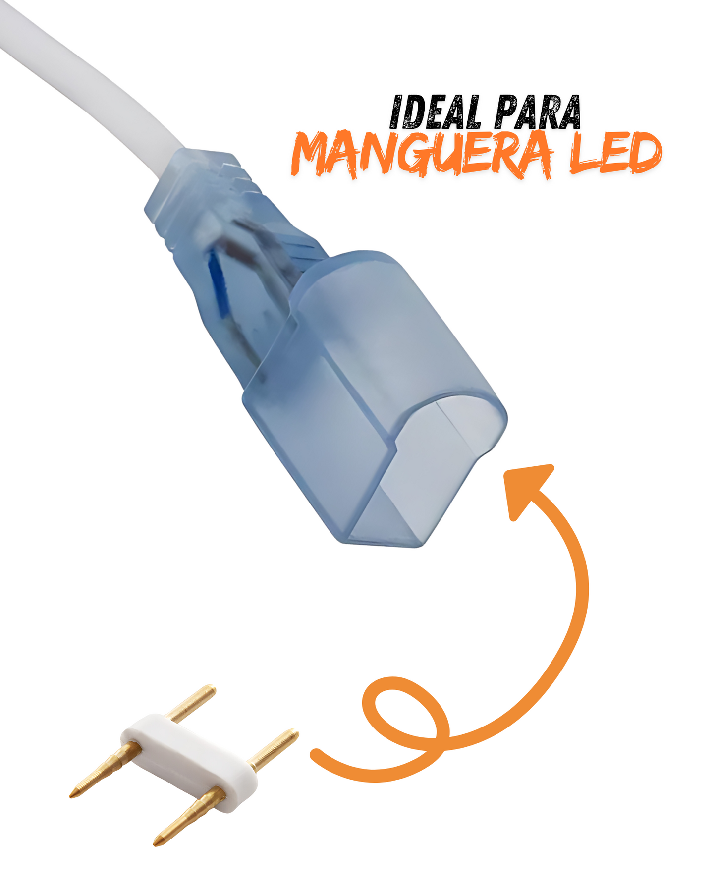 Conector para tira de LED | Conector pin H para manguera LED 7mm 245-934