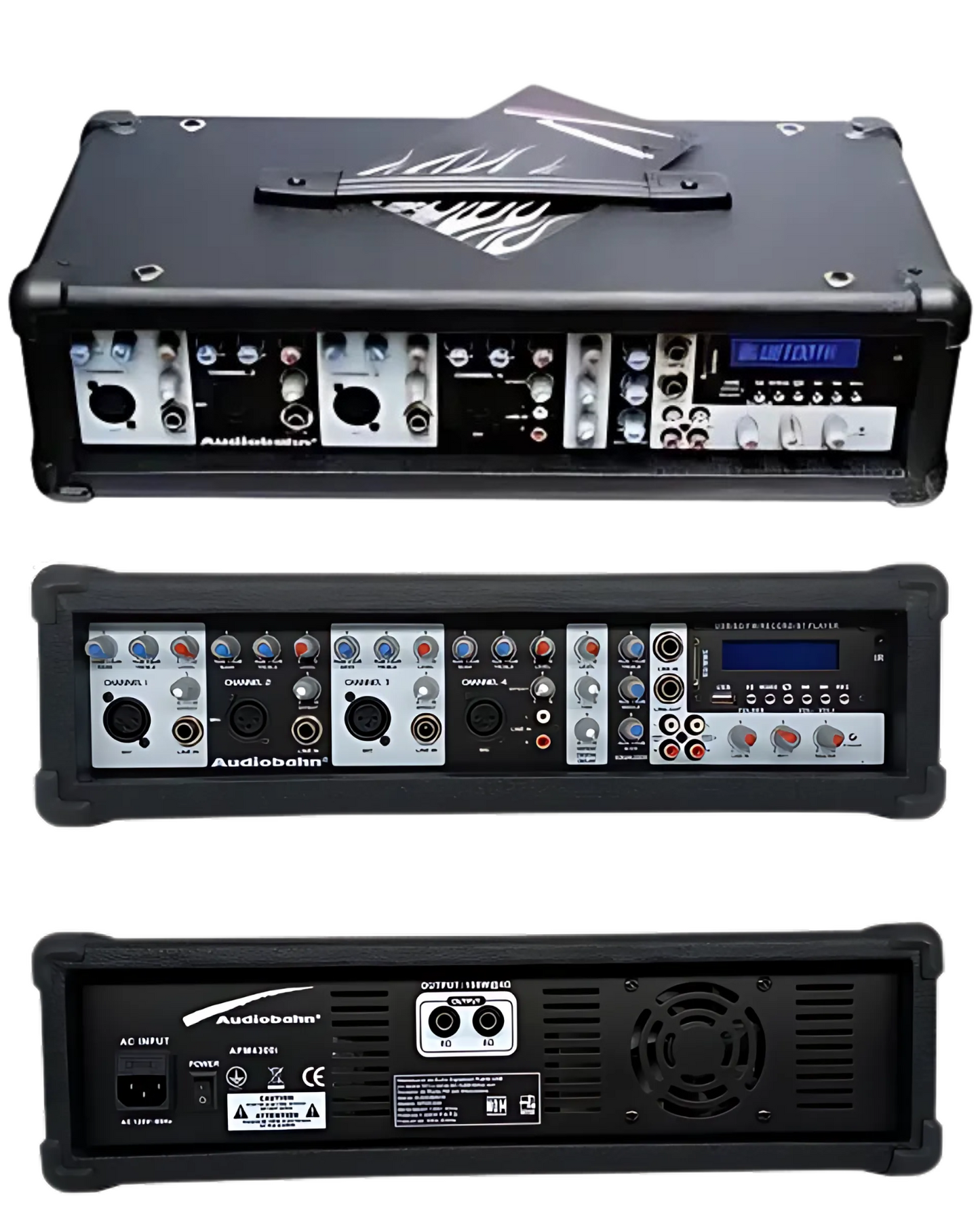 Mezcladora de Audio 4 Canales Audiobahn APM4300i