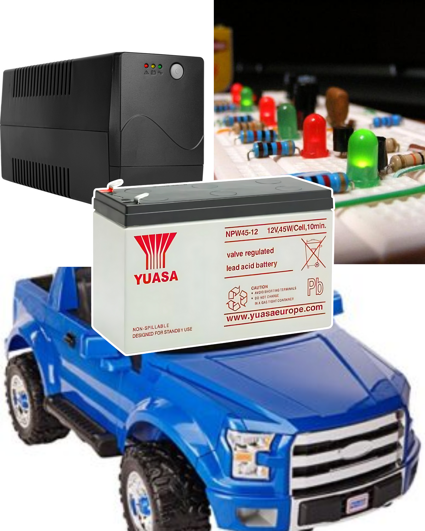 Batería 12V 8.5A Sellada Recargable YUASA NPW45-12