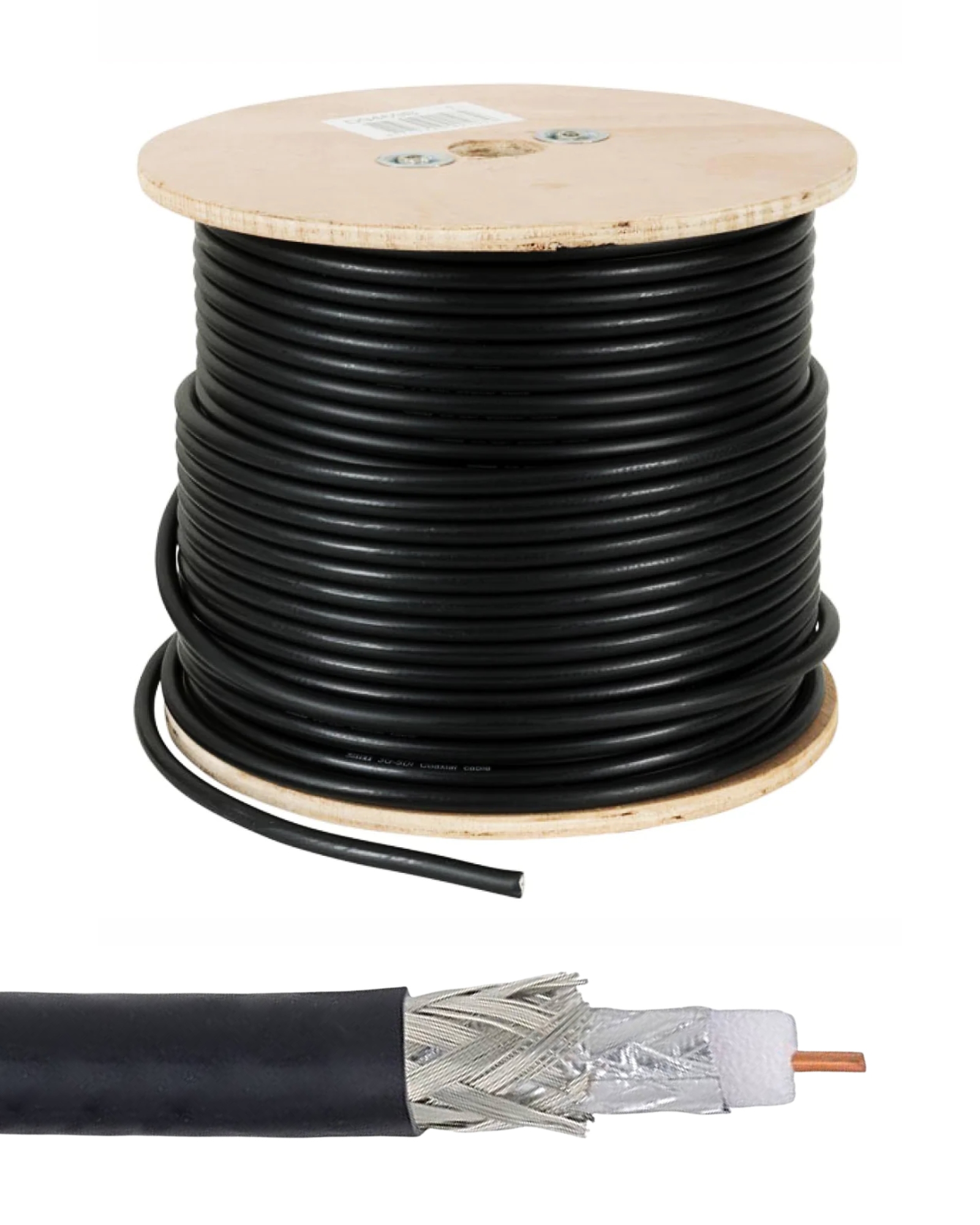 Bobina Cable Coaxial RG6 para Antena