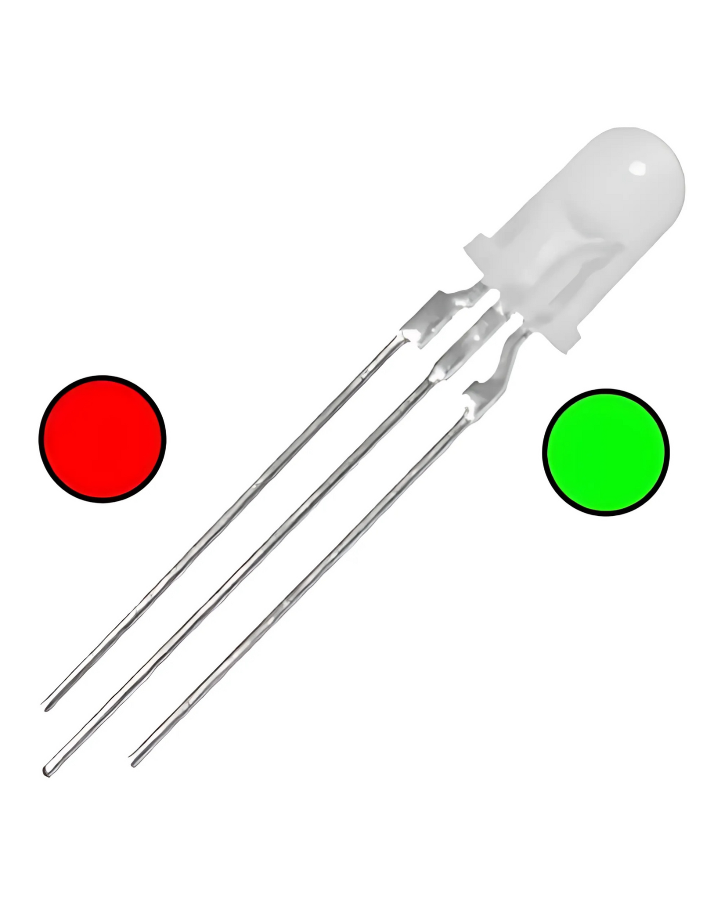 Diodo LED Bicolor 3 pines | LED Bicolor Rojo y Verde