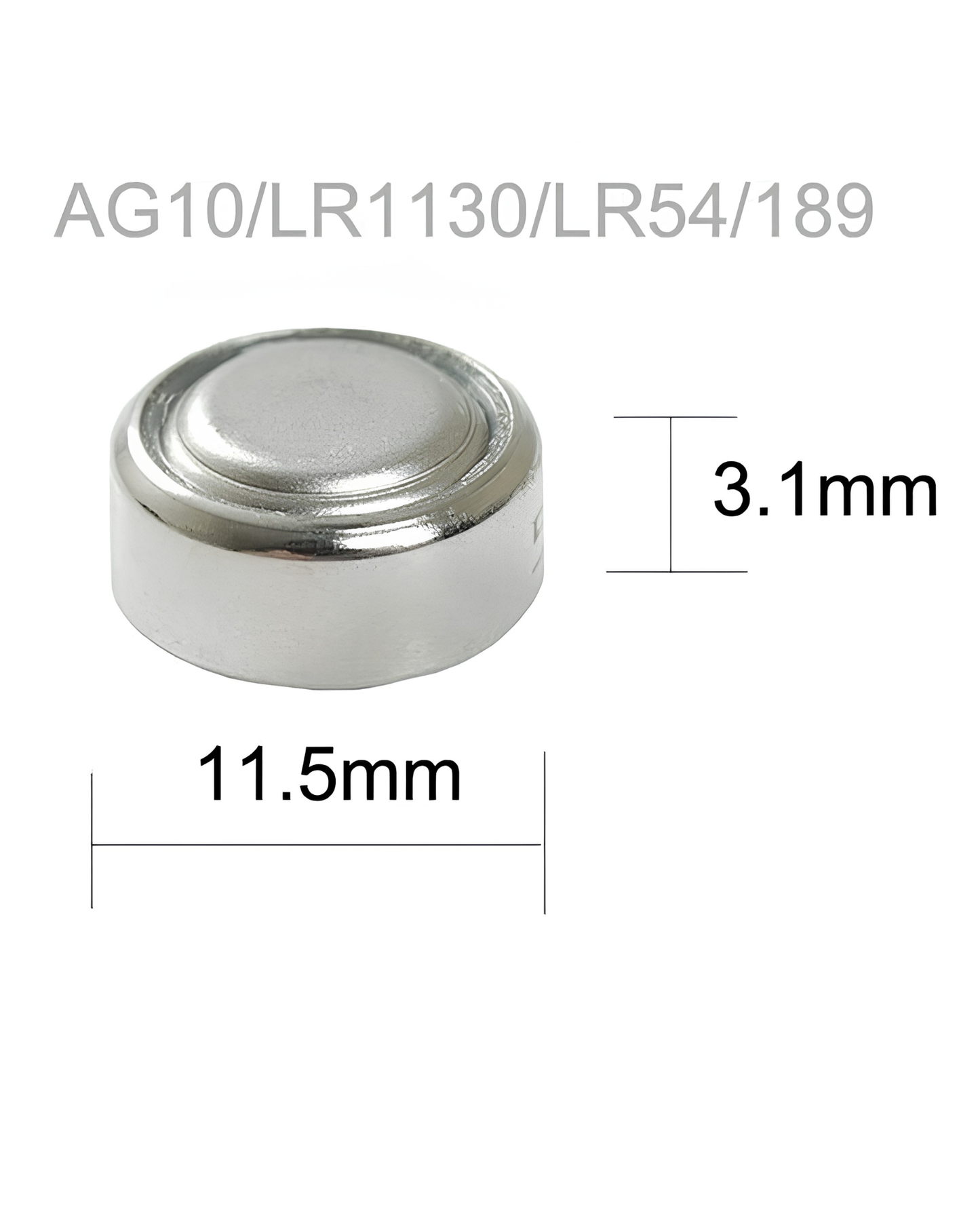 Pila de boton AG10 LR1130 LR54 GP189