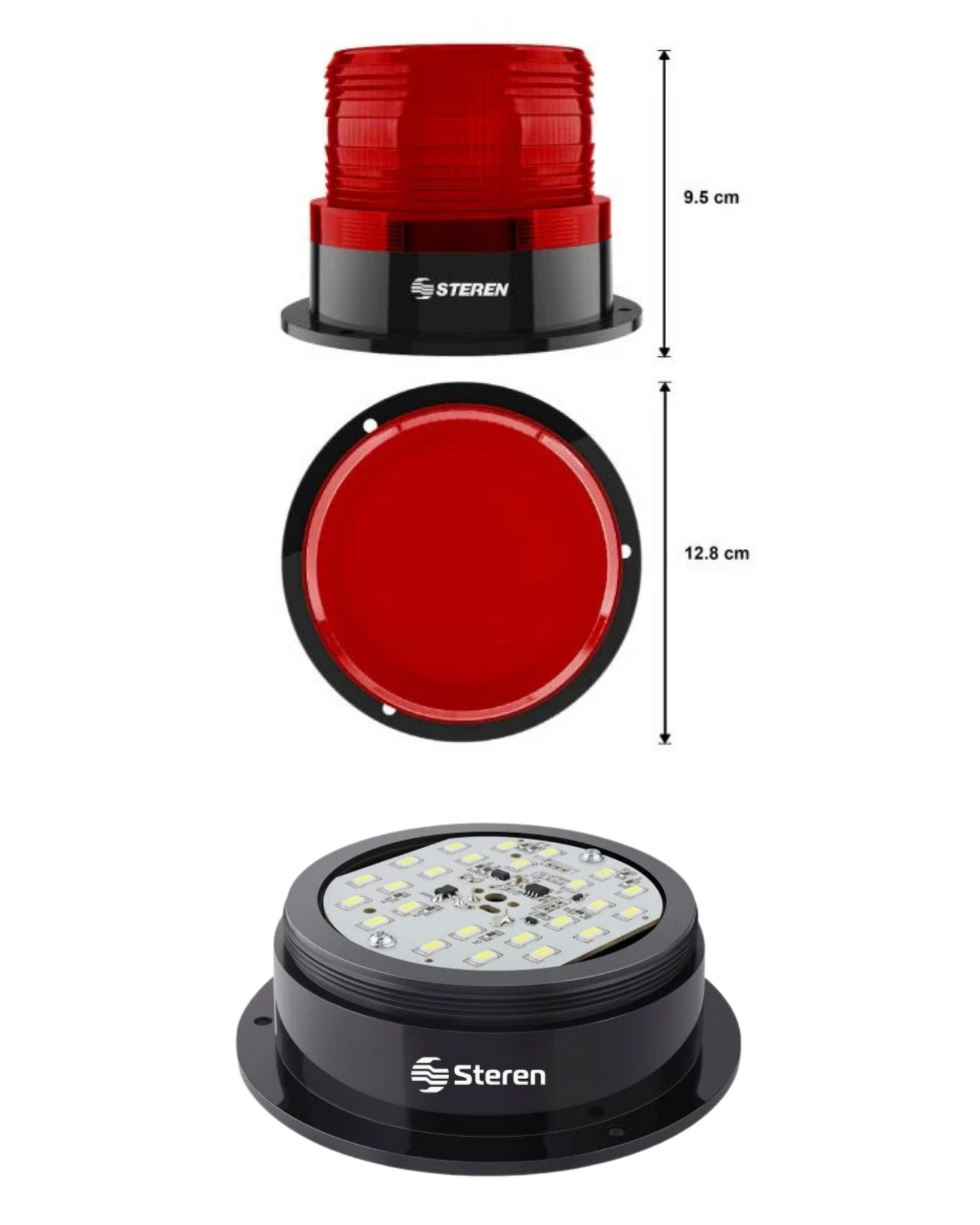 Luz LED roja estrobo para alarmas | EST-100RO