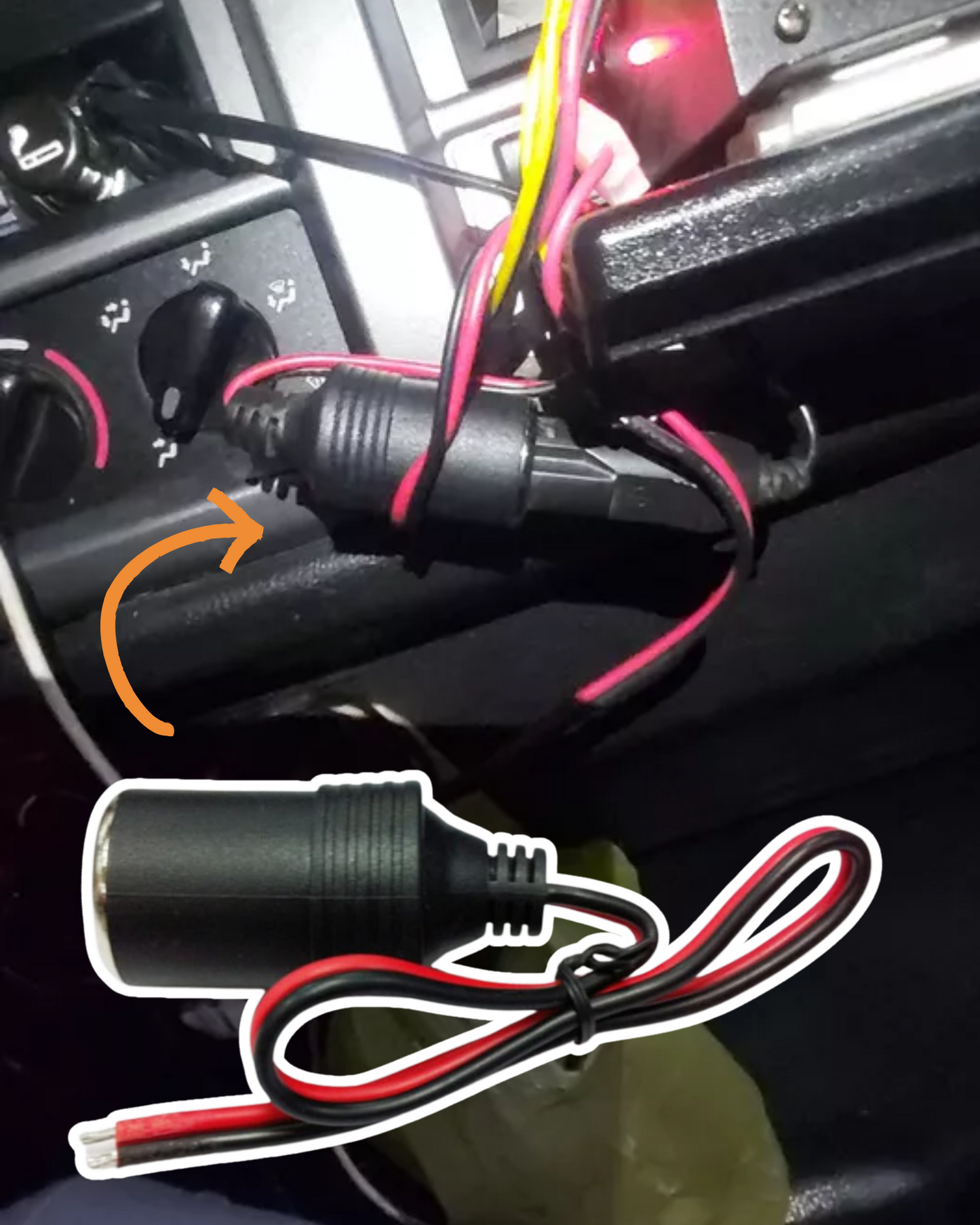 Jack para encendedor de automóvil | Conector de corriente para auto