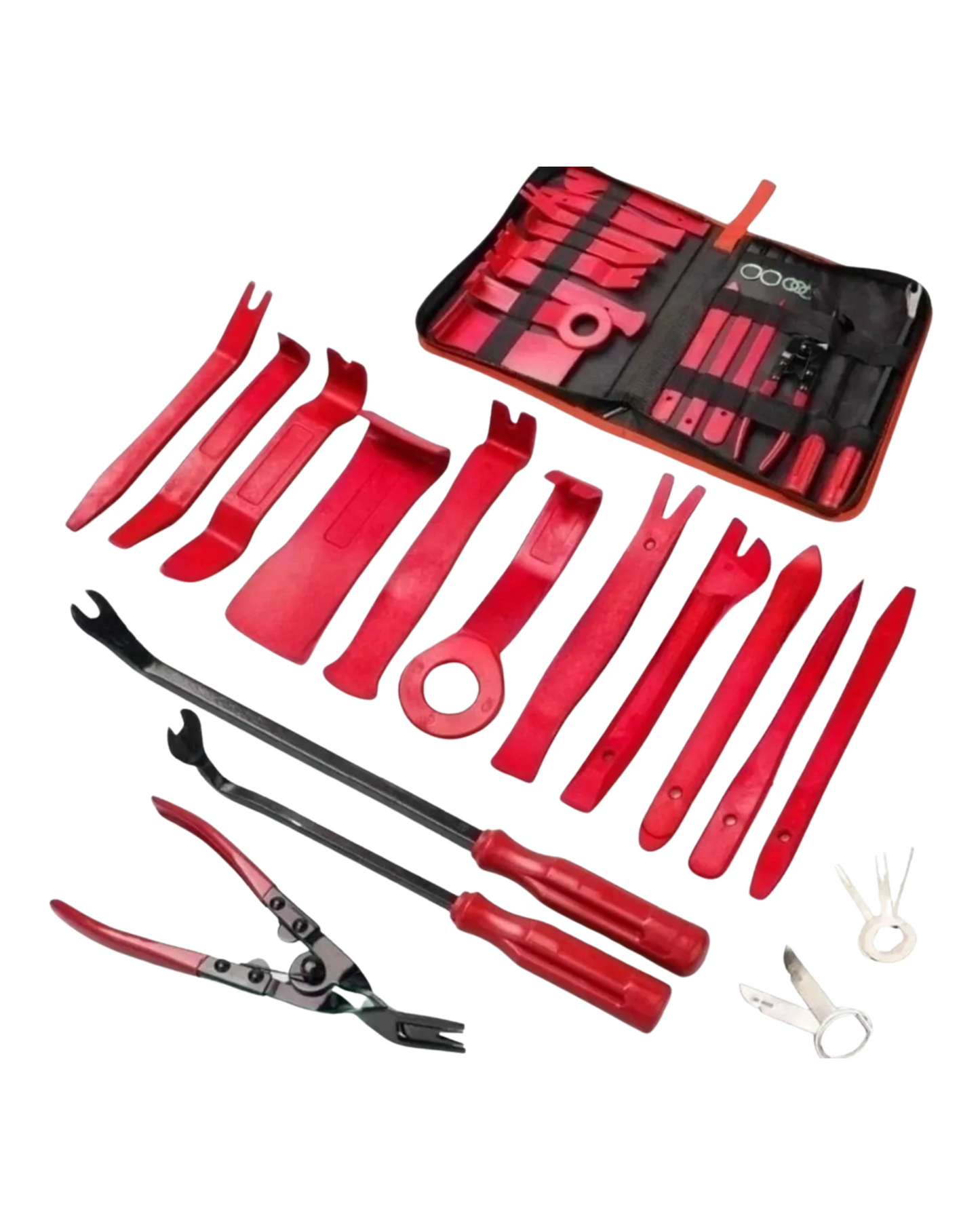 Kit Herramientas Automotriz Bota Grapas y Molduras con Desarmador de Uña