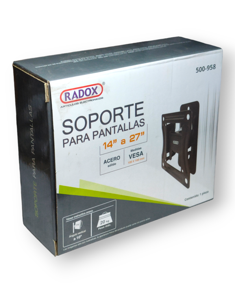 500-958 Soporte Fijo Para Pantalla 14" a 27" Pulgadas