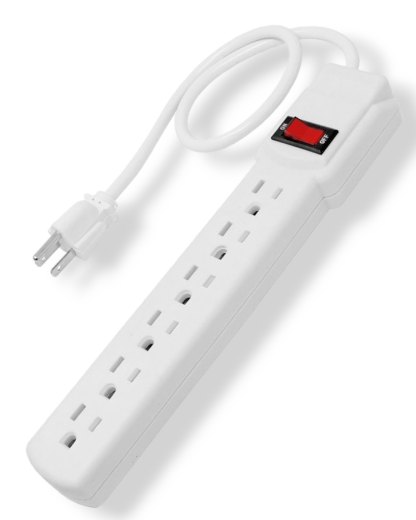 Barra Multicontactos 6 Contactos sin Supresor de Picos 8621