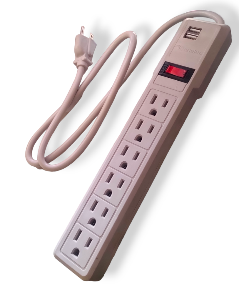 Barra Multicontactos 6 contactos y 2 puertos USB 1354