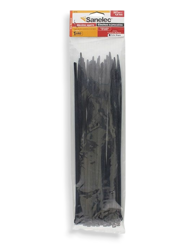 Cinchos de Plástico 30cm 50 piezas Sanelec