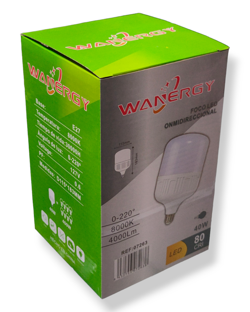 Foco LED Ahorrador 40W Tipo Bala 07263 FOC14