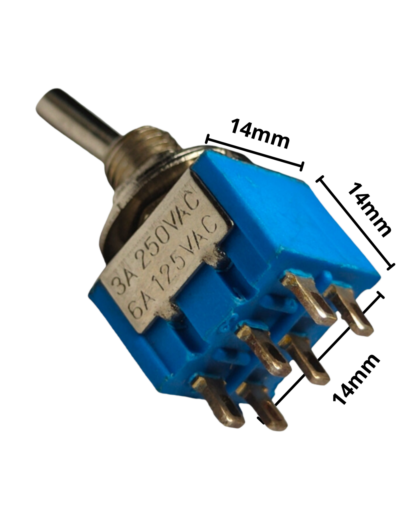 835-266 Switch Cola de Rata 6 pines 2 Pasos SWI42