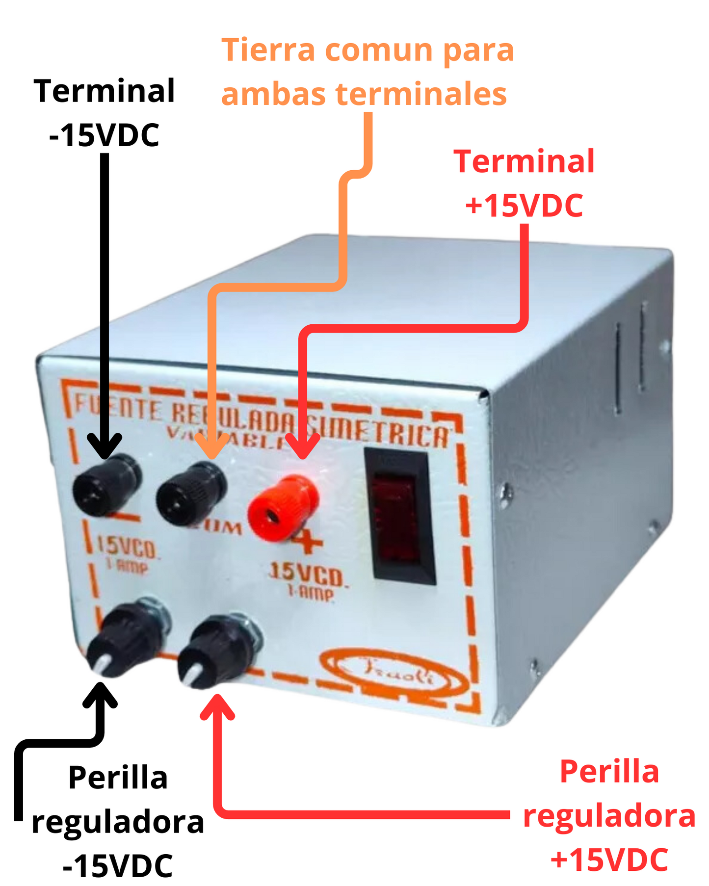 Fuente Regulada Simetrica -15V a +15V 1 A