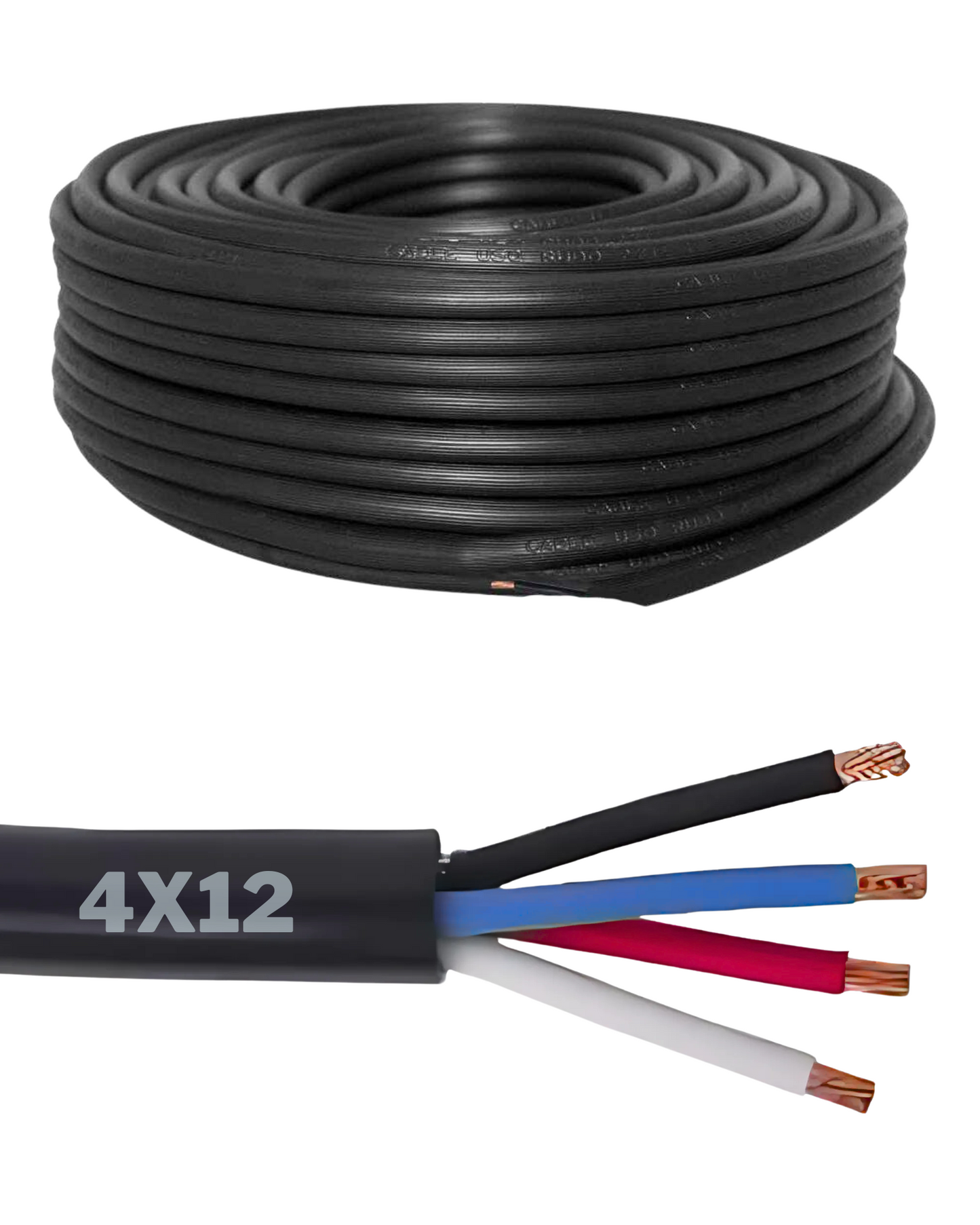 Cable de Uso Rudo 4X12 WW-158 | Cable para Bocina de Uso Rudo calibre 12AWG 4 cables
