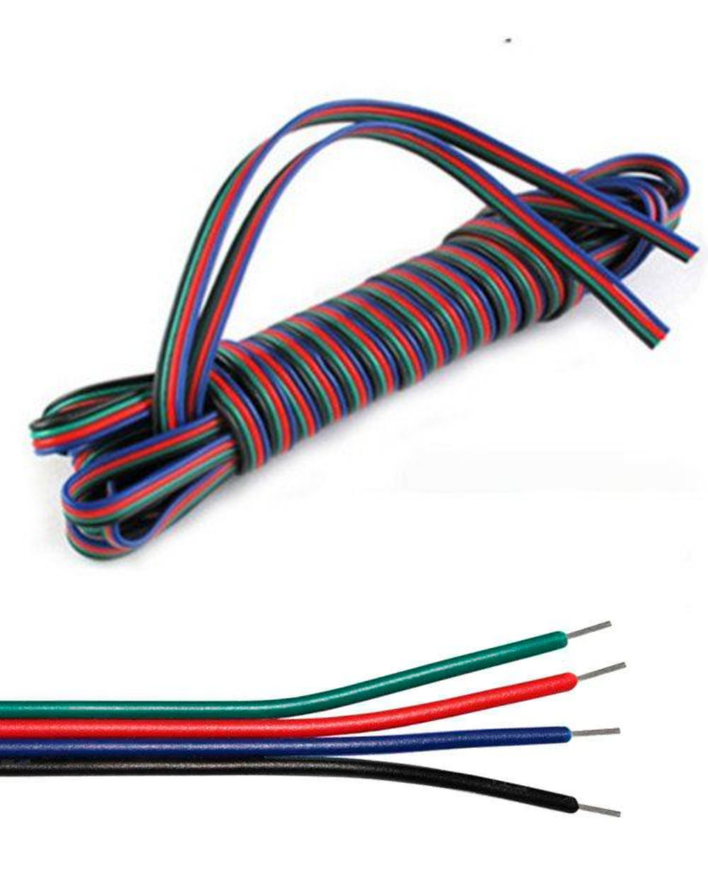 Cable RGB #26 AWG 4 hilos Para Tira LED