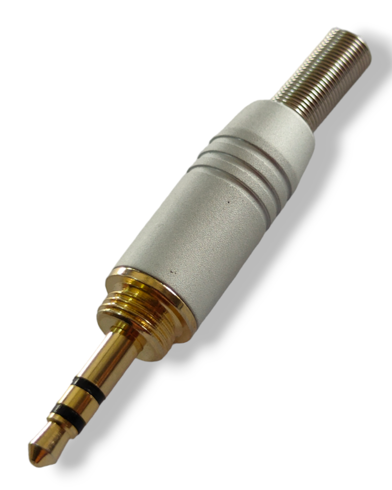 705-886 Plug 3.5mm Estéreo Metálico con Rosca PLU050