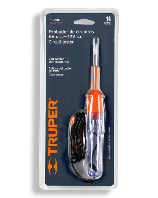 Probador de Circuitos de Corriente Directa Truper PROCO-20 13986 HER78