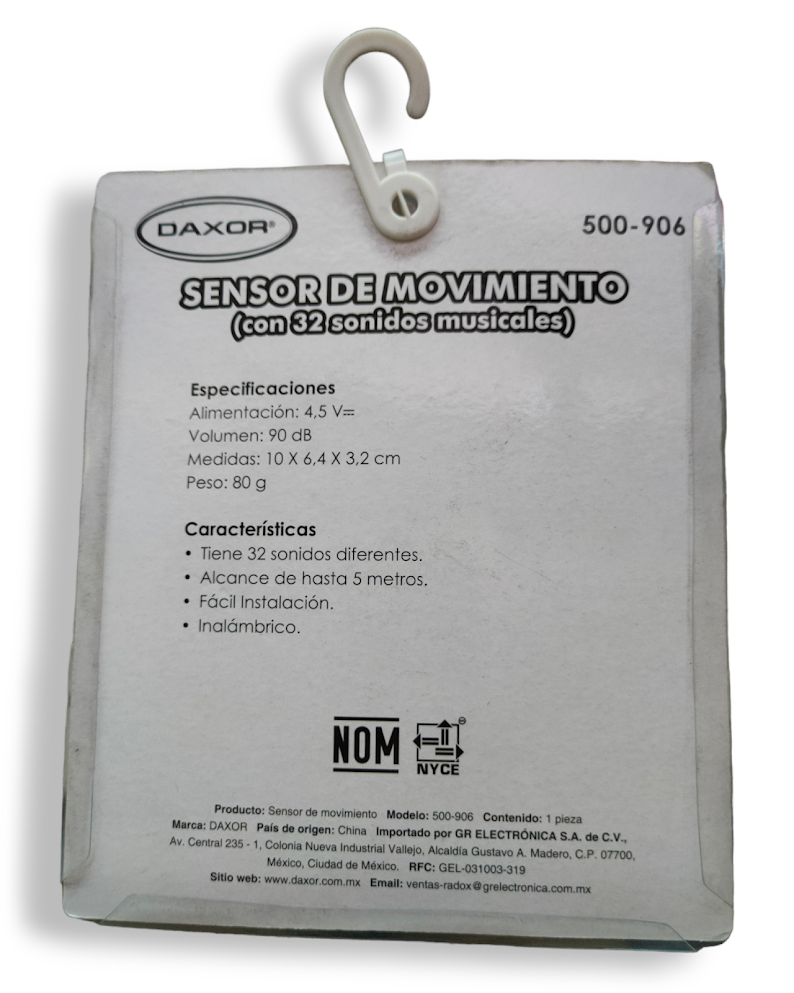 500-906 Sensor de Movimiento con Sonido