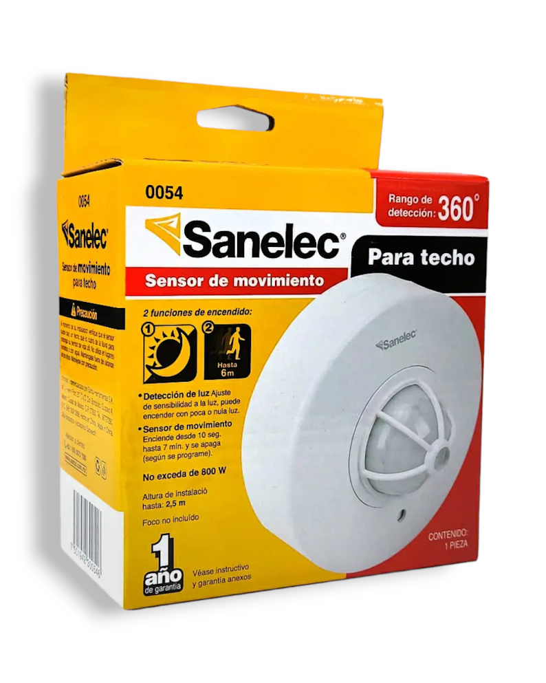 Sensor de Movimiento Para Techo 360° Sanelec 0054