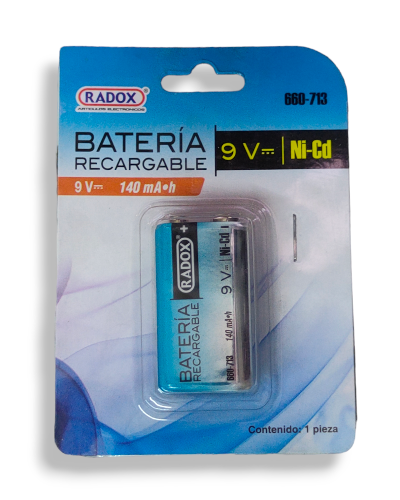 660-713 Pila 9v Recargable | Bateria cuadrada