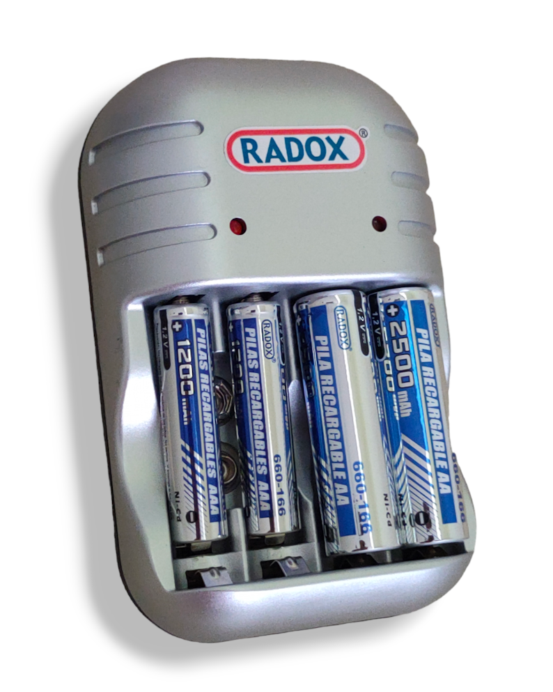 Cargador de pilas AA AAA 9v Radox 660-166