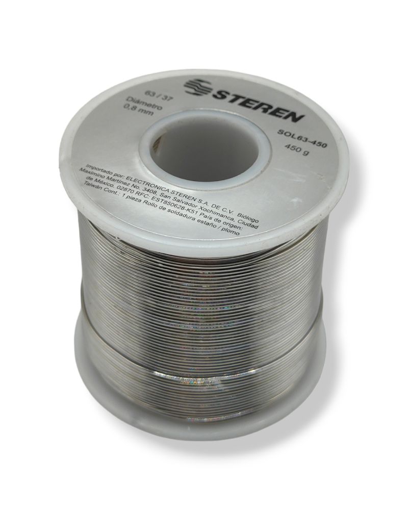 Rollo de Soldadura 0.8mm 63/37 450gr | Proximamente descontinuado