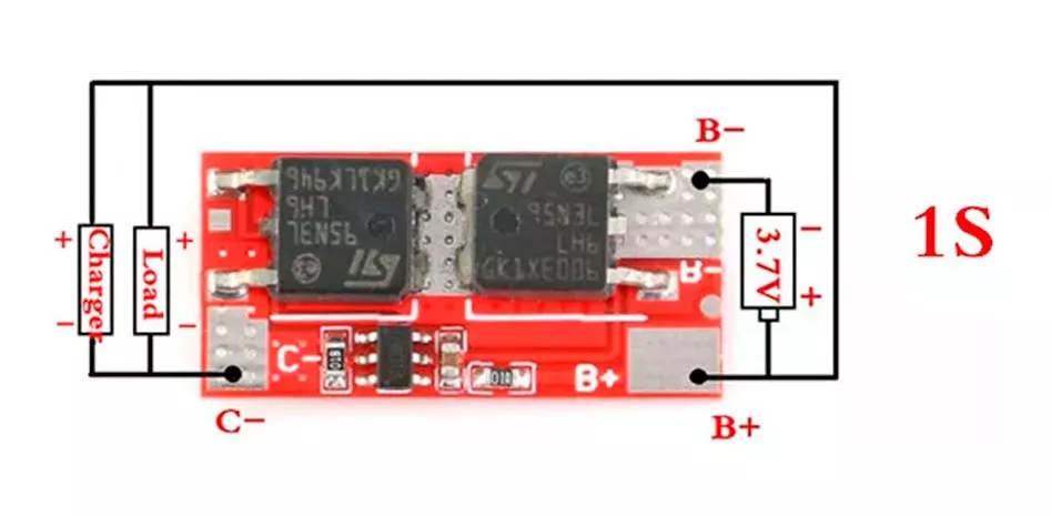 Balanceador BMS 2S 10A Para Carga de Baterías de Litio