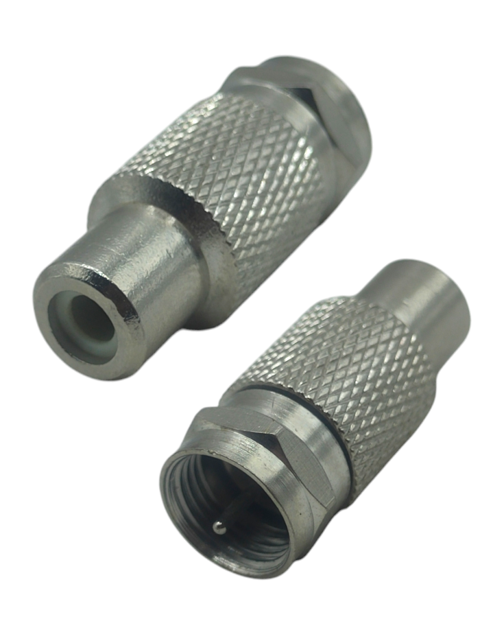 Adaptador de RCA Hembra a RG6 Macho | Proximamente descontinuado