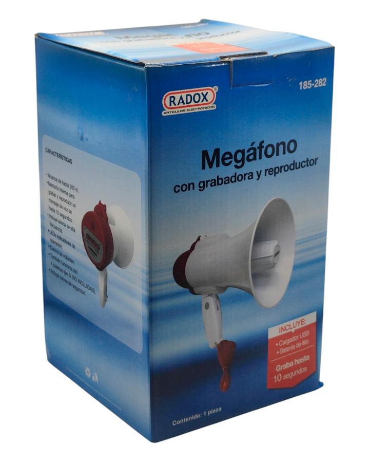 185-282 Megafono con Batería Recargable